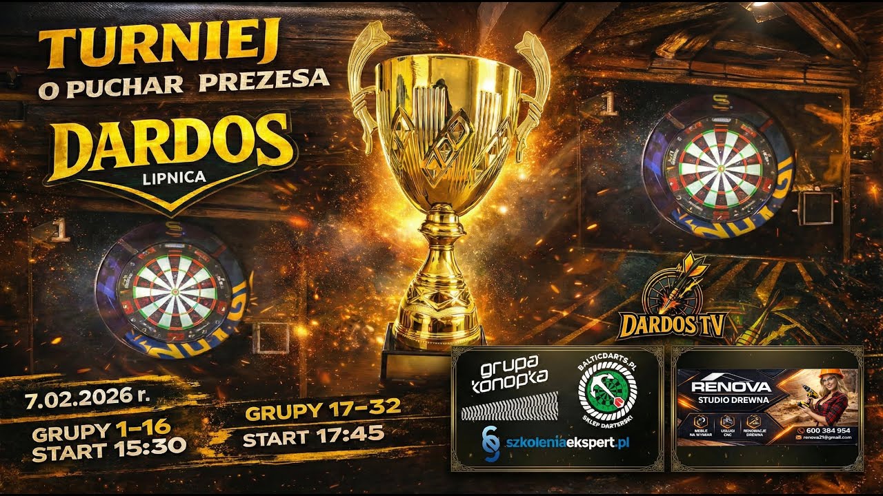 💥 WIELKI FINAŁ - BRULIŃSKI VS NOWAK - TURNIEJ O PUCHAR PREZESA DARDOS LIPNICA - 07.02.2026 𝙧. 🏆