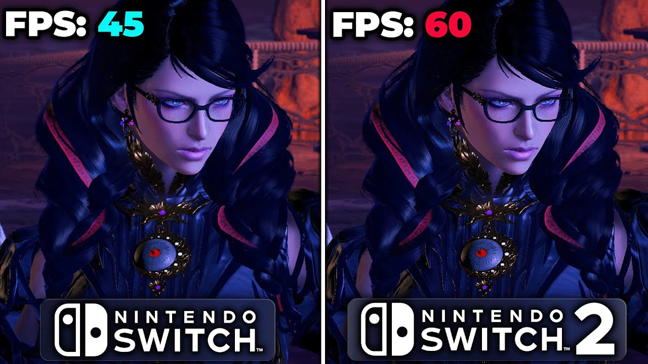 Bayonetta 3 (Docked) | Switch vs Switch 2 | FPS, Loading & Graphics Comparison