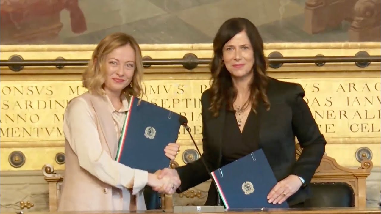 GIORGIA MELONI IN SARDEGNA PER FIRMARE L'ACCORDO PER LO SVILUPPO E LA COESIONE TRA GOVERNO E REGIONE