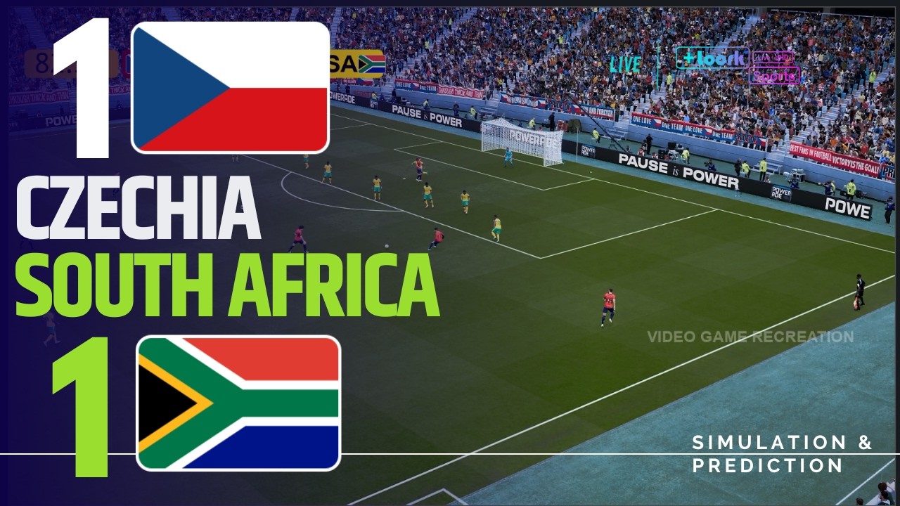 ⚽ Czechia 1-1 South Africa Highlights | 2026 World Cup Video Game Simulation and Recreation