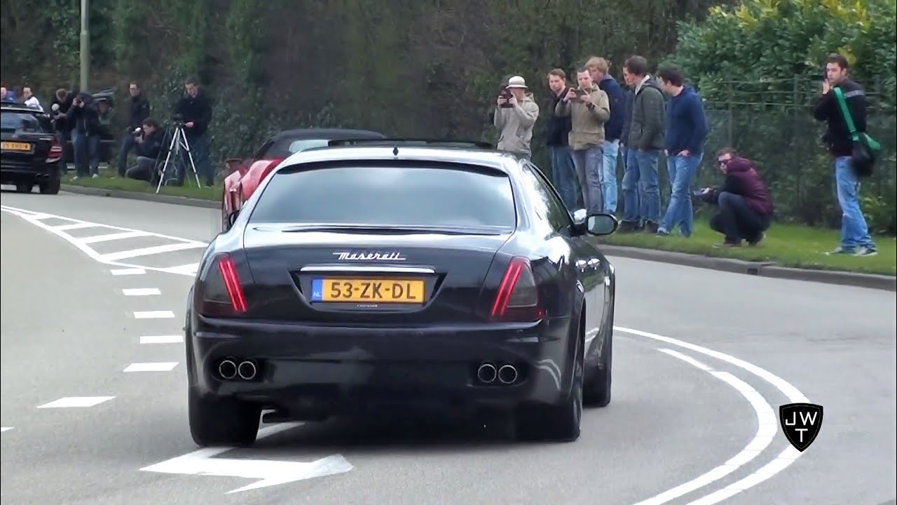 Blacked Out Maserati Quattroporte Accelerations! Loud Exhaust SOUNDS!