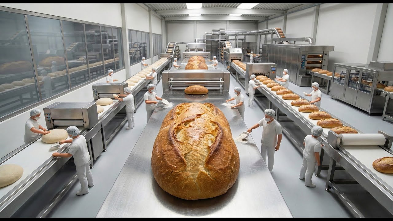 Bread Production Process Revealed Inside a Modern Factory Turning Wheat Into Fresh Bread!