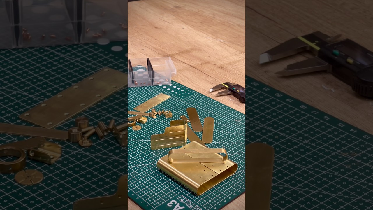 Handcrafting a Steampunk Cigarette Case | Brass Bending Process ⚙️✨#diy #luxurycollectibles #shorts