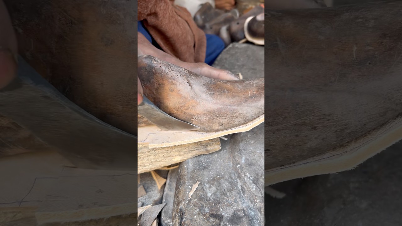 ASMR LUXURY leather crafting #craftsmanship #handcraftedshoes #leatherwork