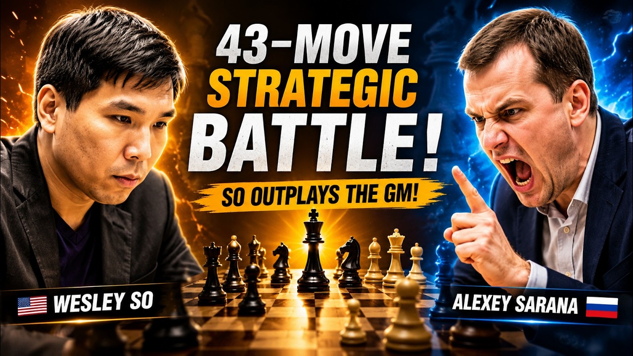 Wesley So Outlasts GM Alexey Sarana in a 43-Move Strategic Chess Battle
