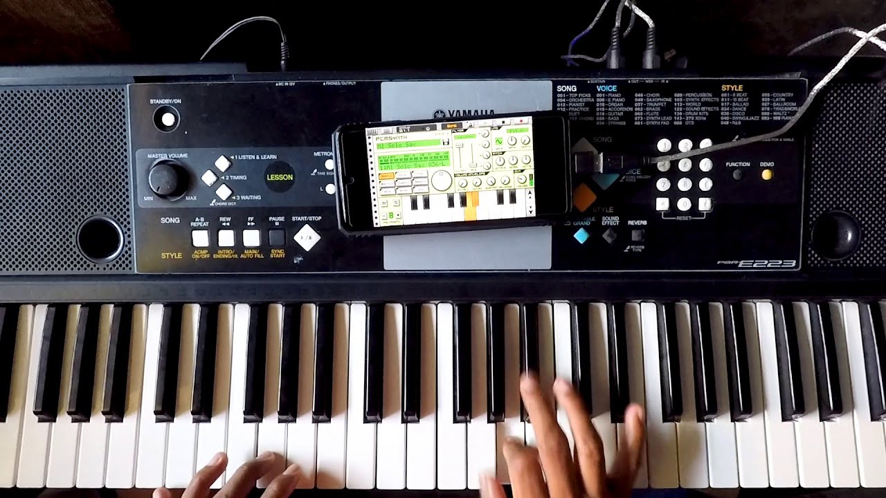 cómo conectar celular con piano Yamaha _ Android 2023.controlador midi_ Caustic3