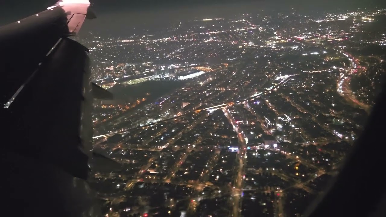 🛬 New York, EEUU 🇺🇸 (LGA) | Aterrizaje Nocturno | Airbus A321 | 4K 🌙🌃