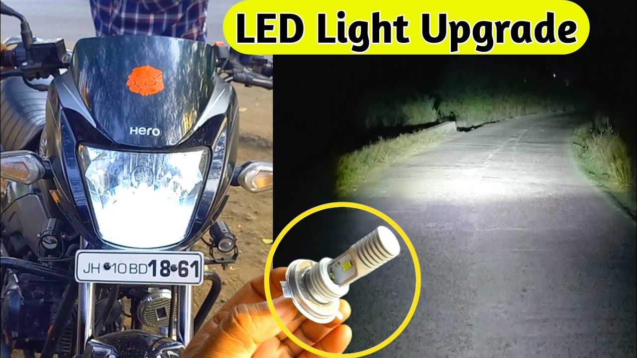 Led Headlight Phoenix Install In Passion Pro | Easy To Install For All Bike