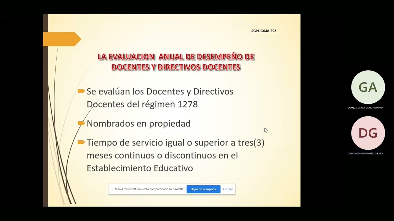 EVALUACION DEL DESEMPEÑO