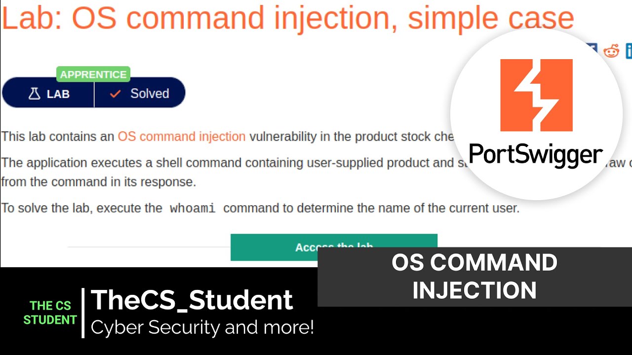 OS COMMAND INJECTION, SIMPLE CASE | APPRENTICE | - PORTSWIGGER ACADEMY