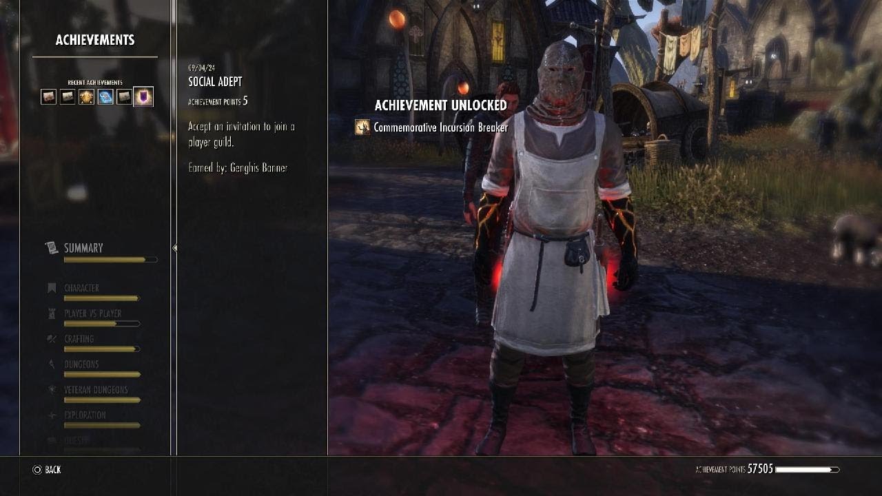 The Elder Scrolls Online - WTH, Achieve..ments? Earned today just for logging in.