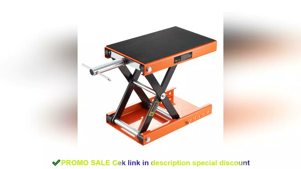 SucceBuy 1100 LBS Motorcycle Lift Motorcycle Scissor Lift Jack with Wide Deck & Safety Pin Steel Sci