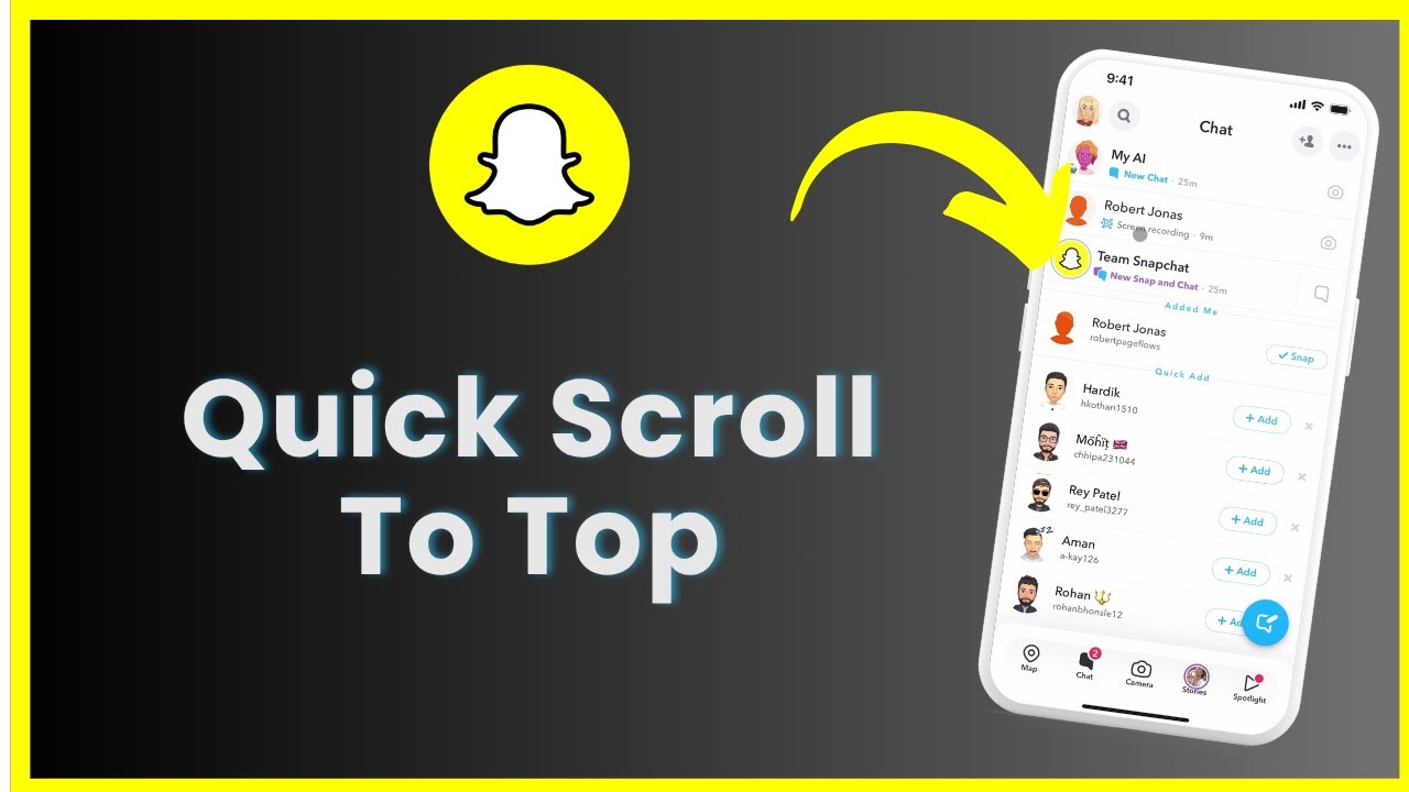 How To Quickly Scroll To Top Of Messages On Snapchat