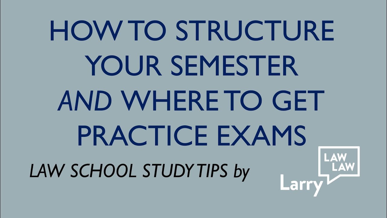How to structure your semester/weeks/days in law school (Law School Study Tips)
