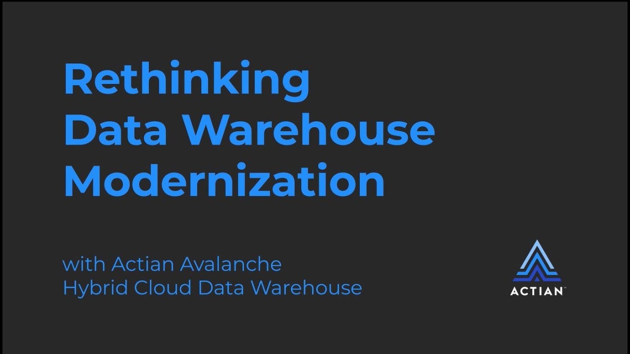 Rethinking Data Warehouse Modernization