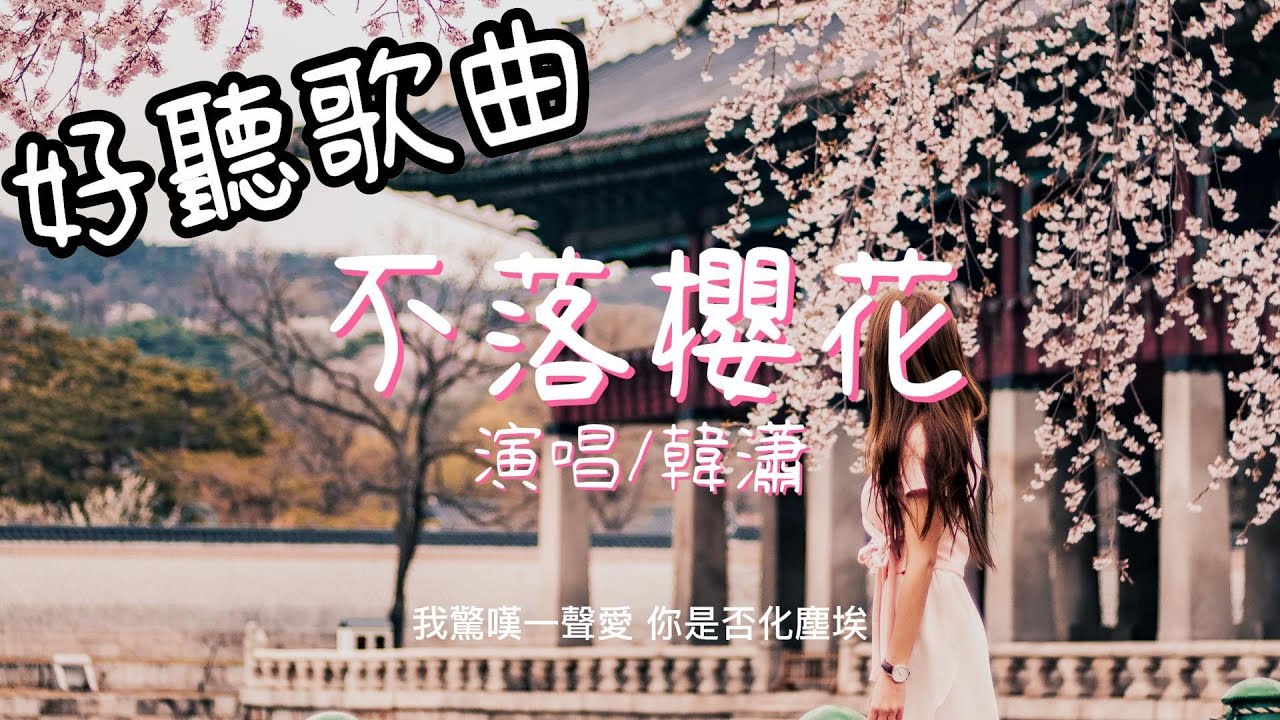 不落樱花 - 韩潇『我惊叹一声爱 你是否化尘埃穿越时间的海已满眼期待』【動態歌詞/好聽抖音歌曲/無廣告】