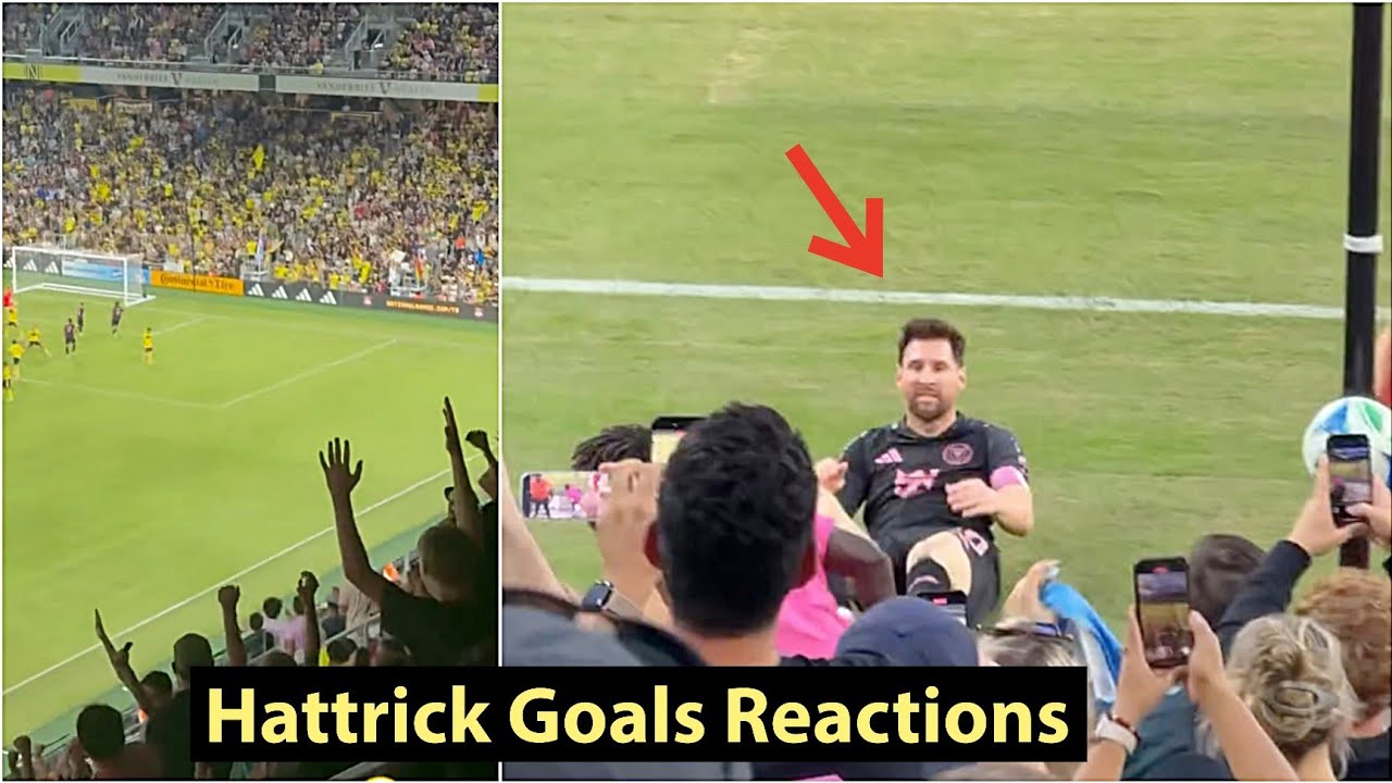 🤯Crazy reactions to Messi's Masterclass performance vs Nashville | Hattrick Goals