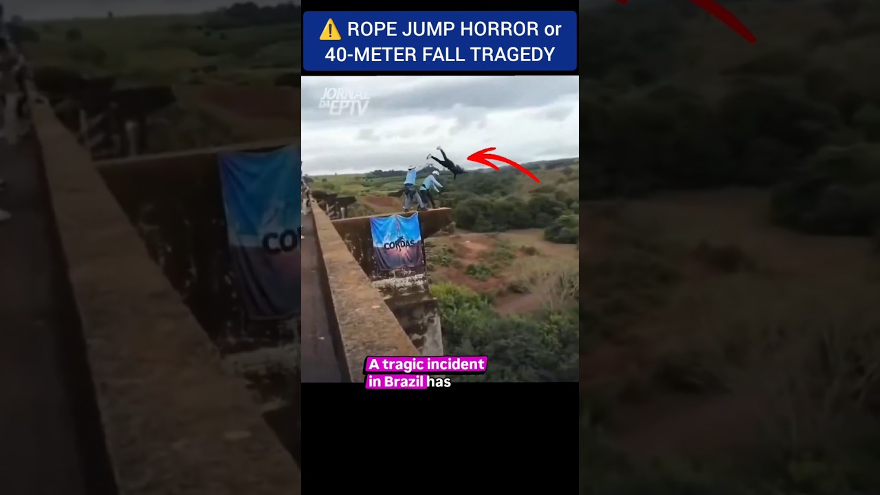 40-Meter Rope Jump Ends in Tragedy 😢 #Shorts