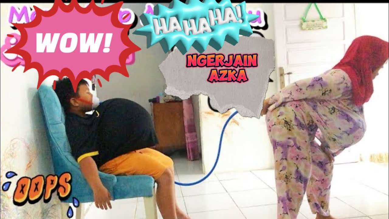 DRAMA LUCU😂 🎈NGAKAK Mama HAM1L  NGERJA1N AZKA D1SEKAP  PAK3 ANG1N  JAD1 BUNC1T B3SAR| A3 Nanbin