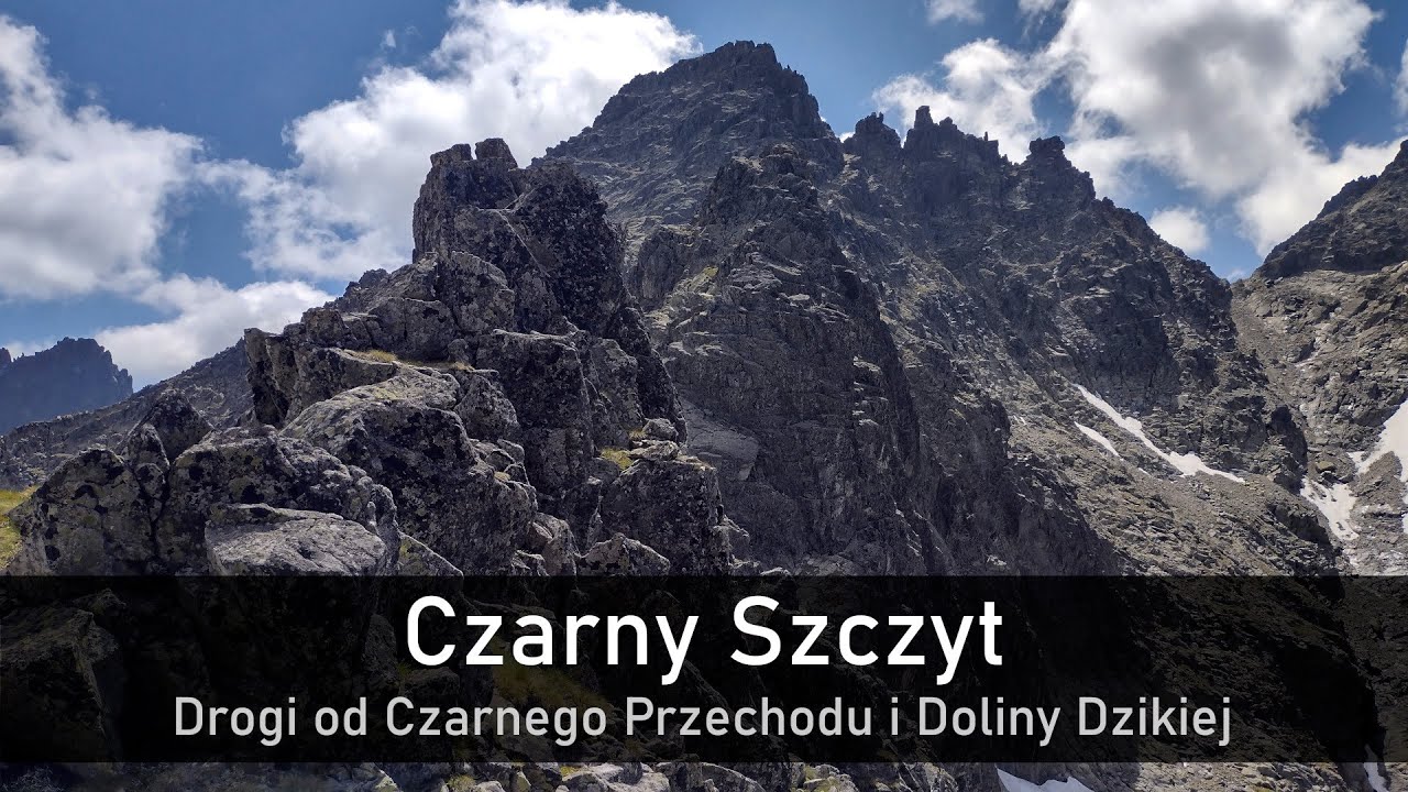 Czarny Szczyt - drogi od Czarnego Przechodu i Doliny Dzikiej