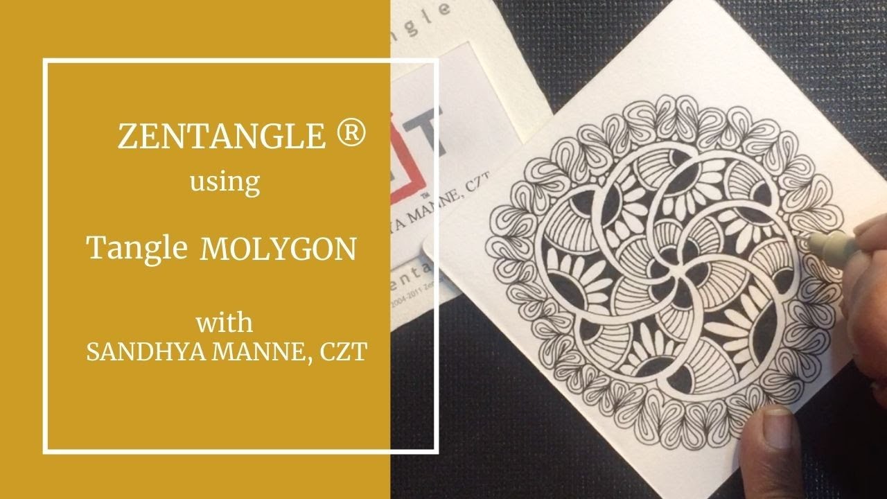 A Zentangle® Mini Project, tangle along to create MOLYGON