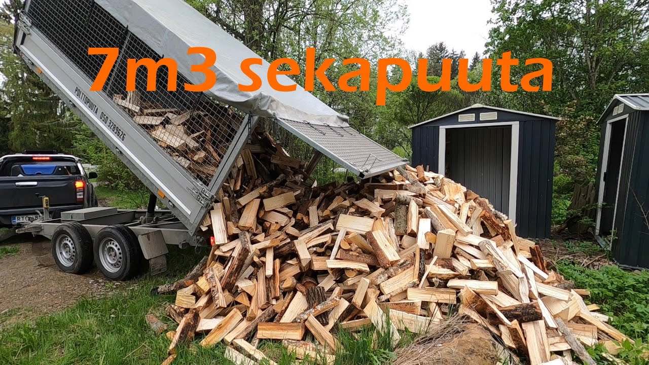 Saris klapikärry, 7m3 kuorman kippaus.