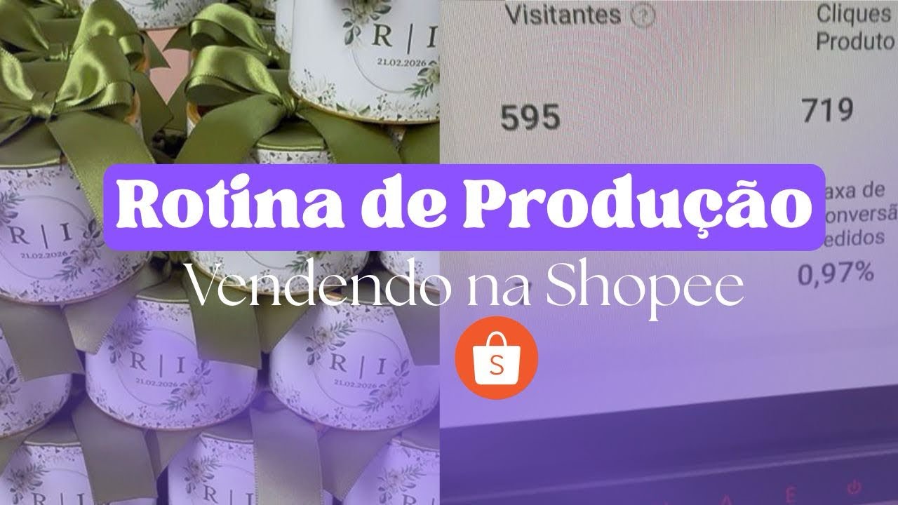 Rotina de produção - Loja de tubolatas na Shopee 💖