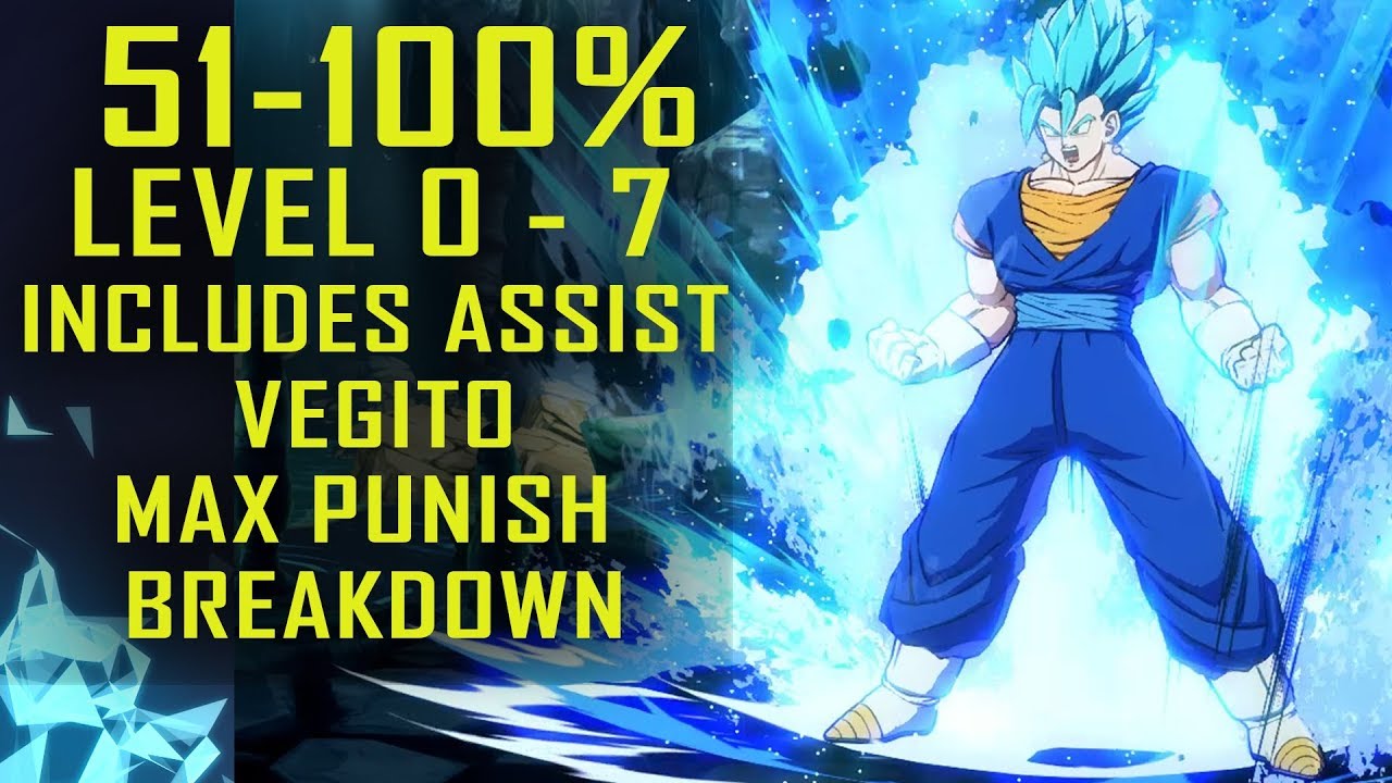 Dragon ball FighterZ Vegito Extended Combo Full Guide [Level 0 - 7]