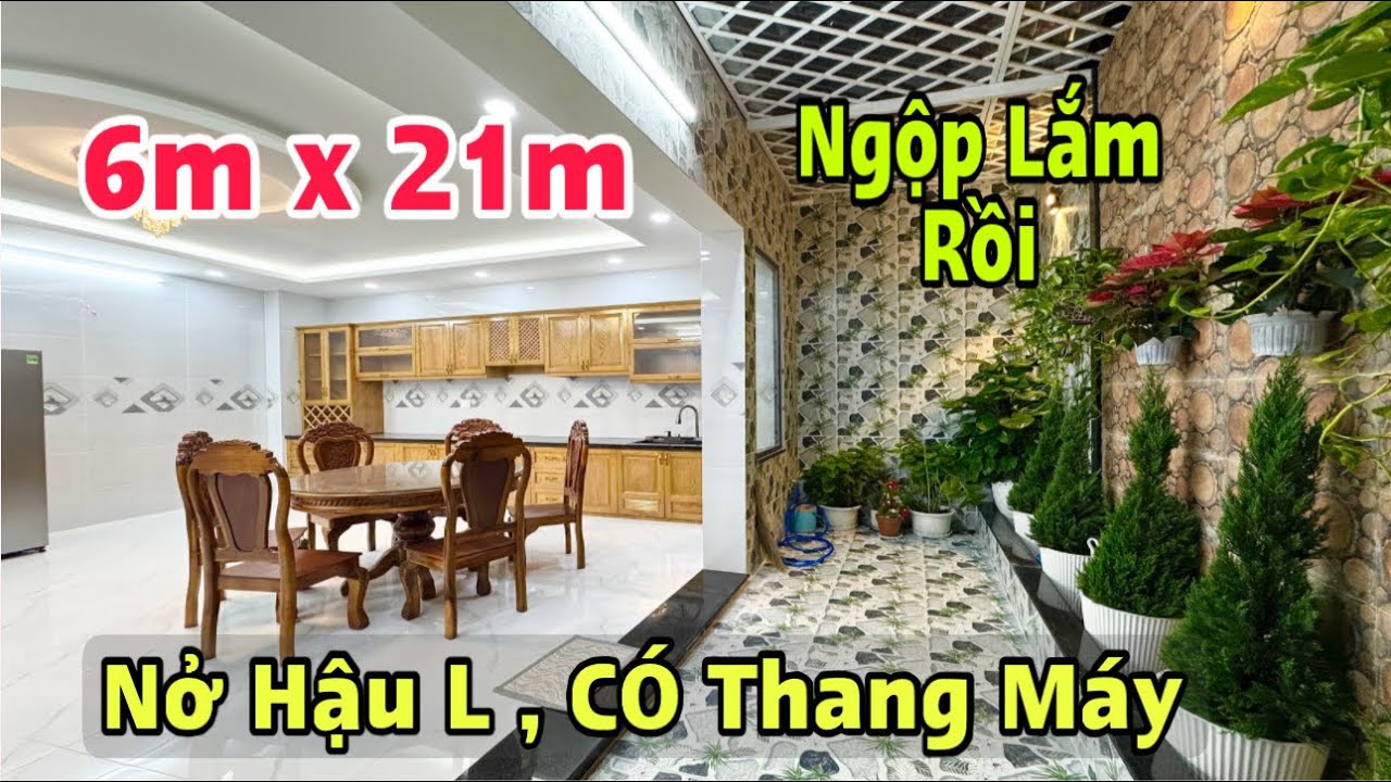 Bán nhà Gò Vấp | Nhà TO chủ xây ở 6M x 21M Nở Hậu có Thang Máy ĐẸP MÊ LY ngộp lắm rồi Trả Là Bán 
