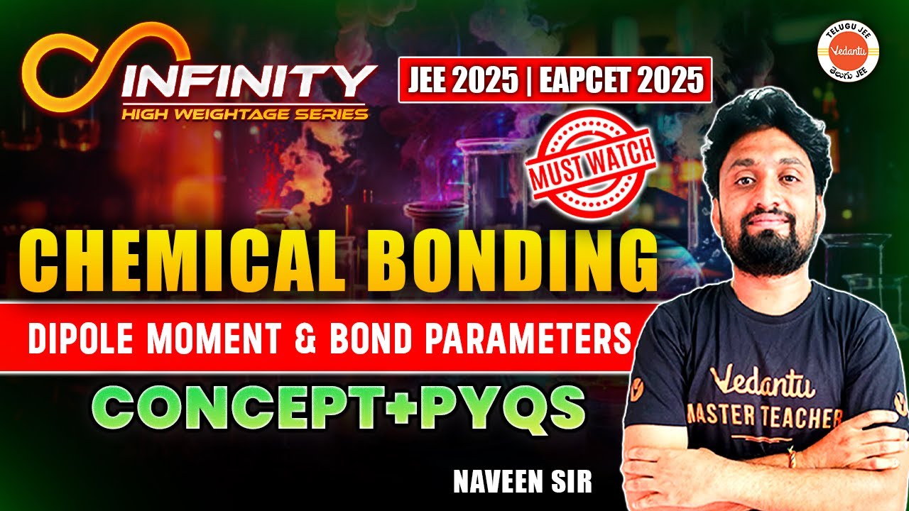 Chemical Bonding - Dipole Moment & Bond Parameters | Class 11 & 12 | AP & TS | JEE EAPCET 2025
