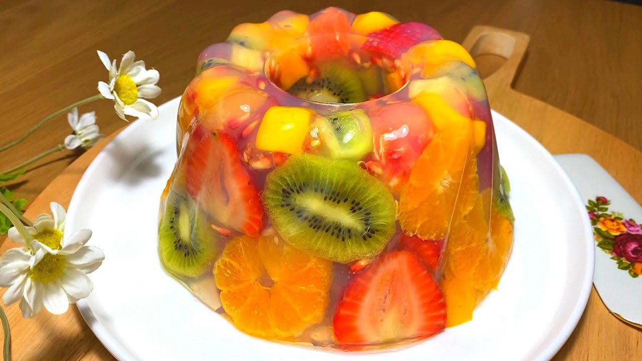 FRUIT AGAR JELLY CAKE ~ Thạch Rau Cau Trái Cây