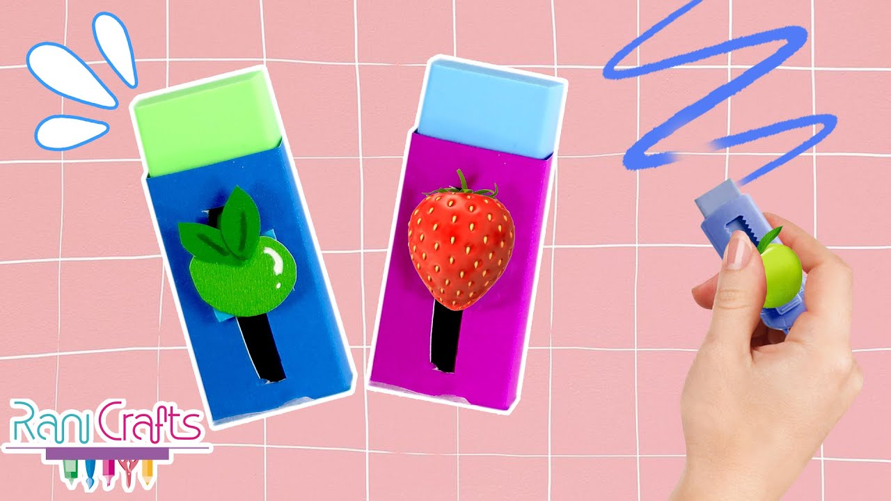 DIY Eraser at home |  homemade eraser /  Eraser decoration ideas/ Paper Crafts for School | EASY