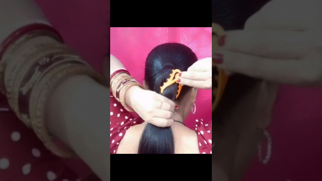 cute & stylish low bun everyday #hairstyle #shorts #shortsfeet #viral #reels #hair #ytshorts #song