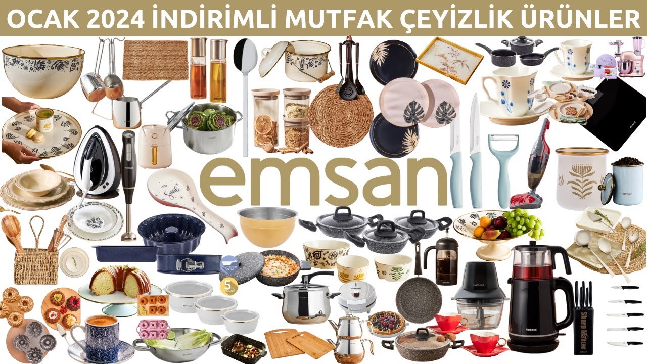 EMSAN İNDİRİMLERİ | MUTFAK ÇEYİZLİK KAMPANYALARI | OCAK 2024 | EMSAN ALIŞVERİŞİ