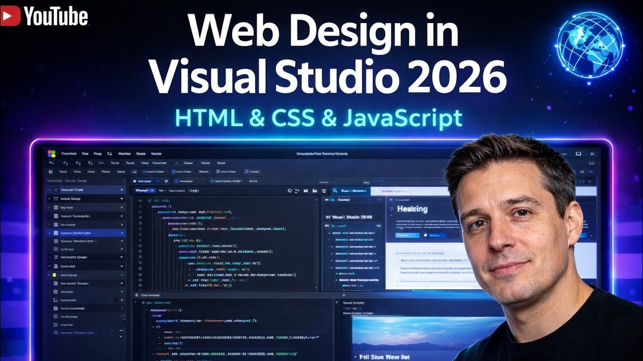 Веб-дизайн в Visual Studio 2026 | HTML CSS JavaScript
