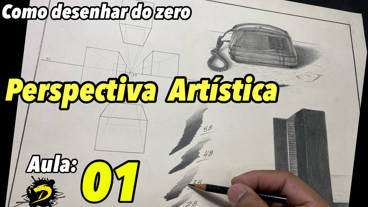 Como Desenhar Perspectiva Artística do Zero. Aula 01 CUBO
