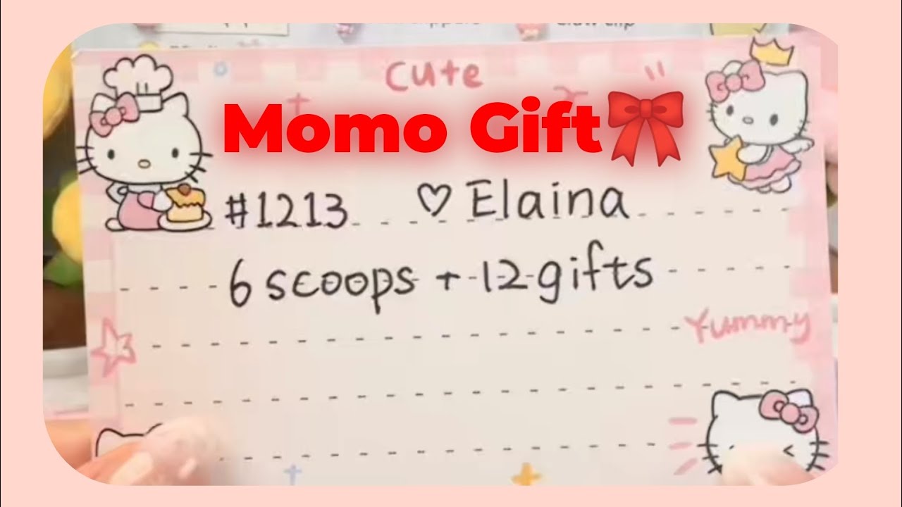 Wow😱Elaina✨ 6 scoop order packaging✨Momo Gift🎀 #momogiftstore #sanrio #hellokitty 