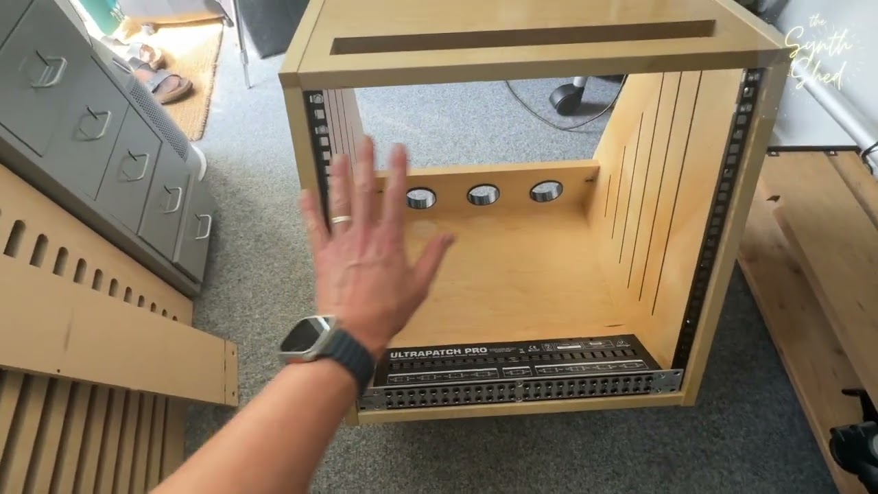 Studio upgrade: Studioracks angled rack with access for Behringer Ultrapatch patch-bay switches