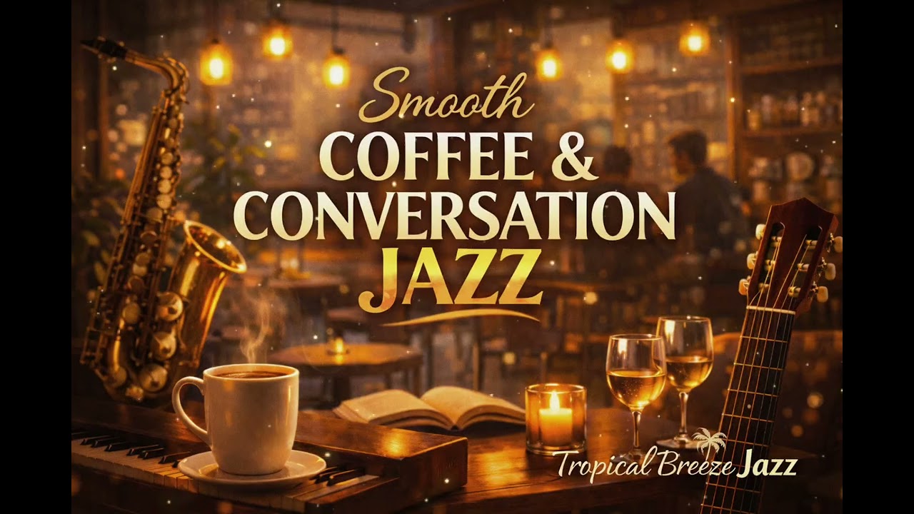 Smooth Coffee & Conversation Jazz ☕ Cozy Café Lounge Music | Tropical Breeze Jazz #SmoothJazz #jazz