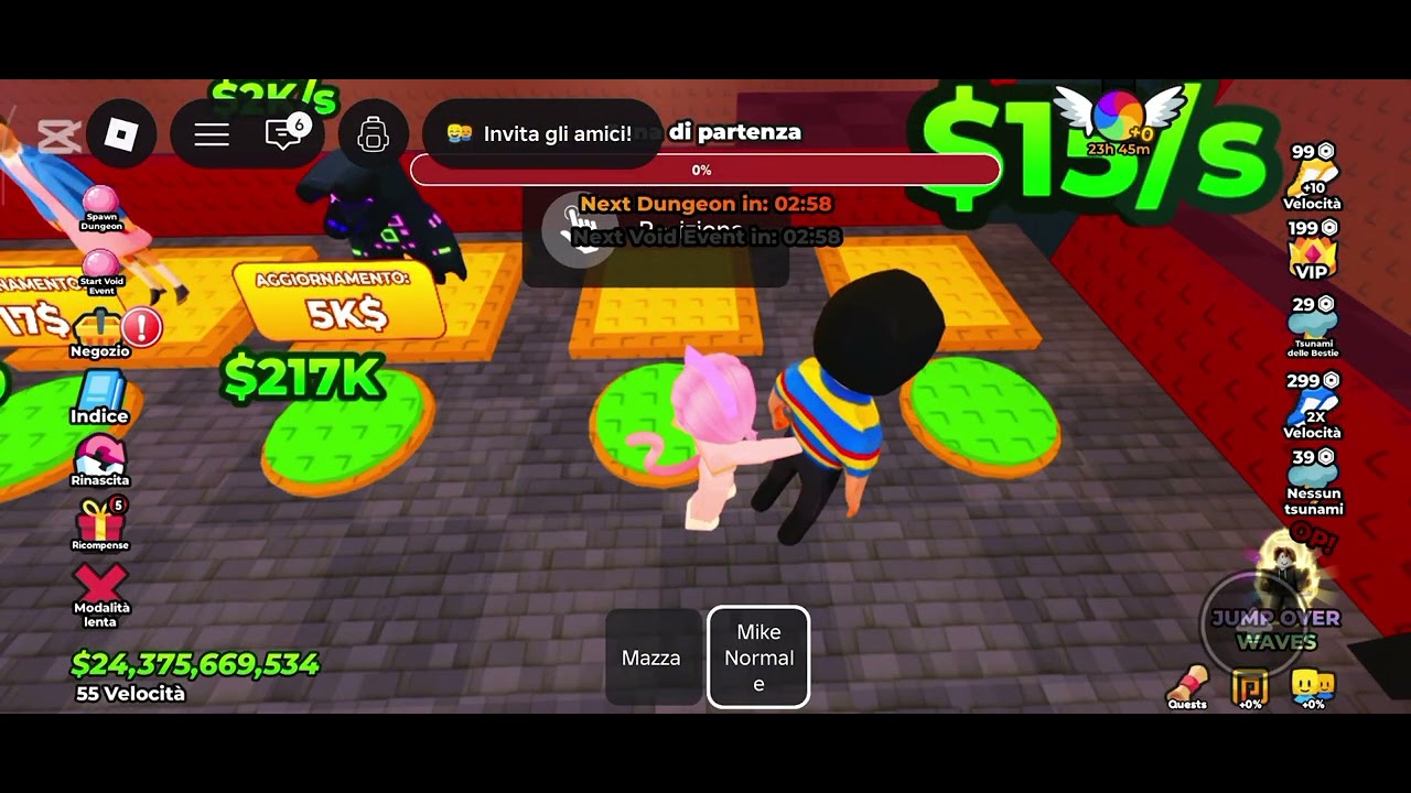 Gioco al gioco di scappa dallo tsunami per salvare i personaggi di stranger things su roblox 