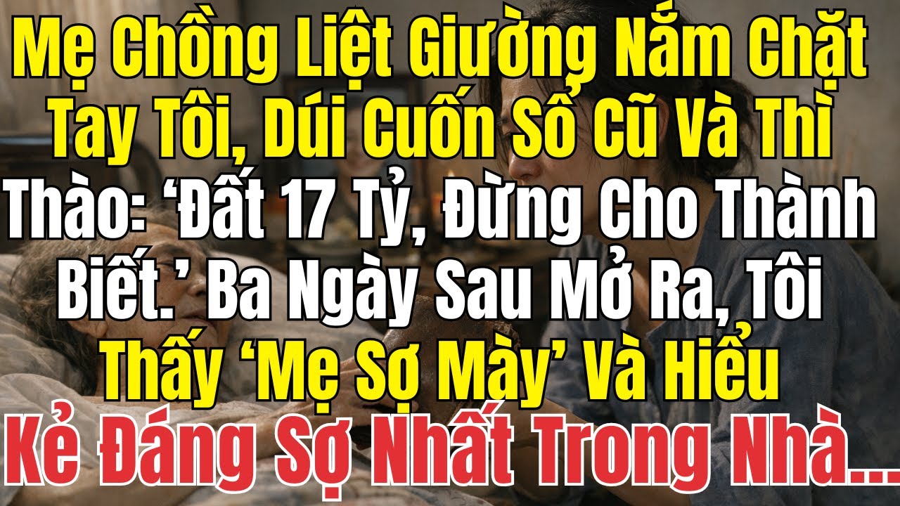 Chồng Đi Làm Xa, Tôi Nuôi Mẹ Chồng Bệnh Nặng — Phút Cuối Bà Nhét Sổ Cũ Vào Tay Tôi: “Giữ Lấy, Đừng..