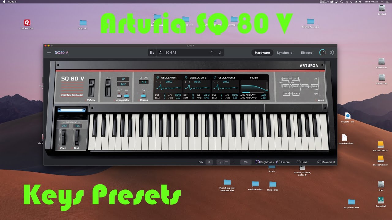Arturia SQ 80 V Keys Presets