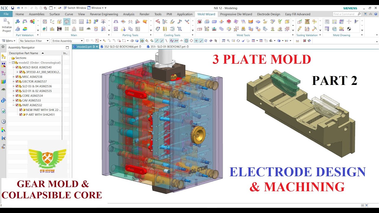 CIM Design - HOW TO DESIGN ELECTRODE & MACHINING OF ELECTRODE SPRAK GAP & VERO VISI CAM MACHINING