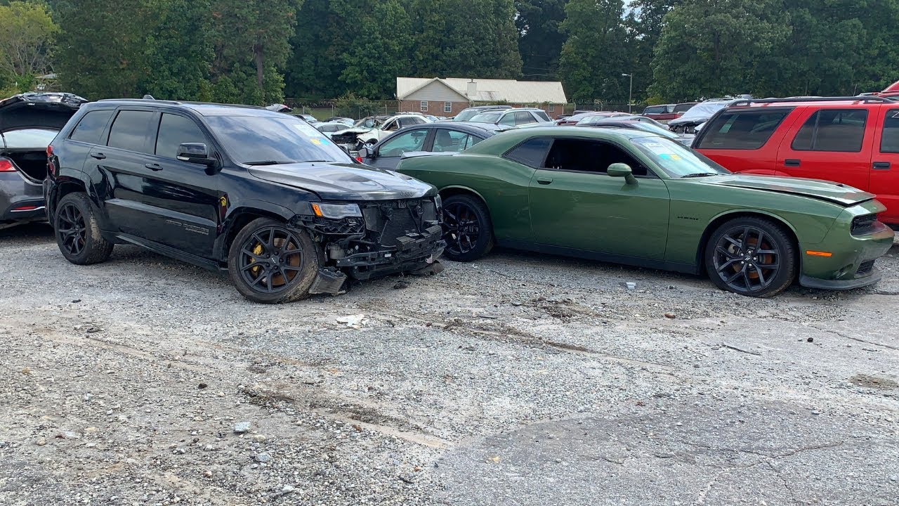 $13,600 FOR THIS JEEP TRACKHAWK & $5,000 FOR THIS R/T CHALLENGER AT THE INSURANCE AUTO AUCTIONS!