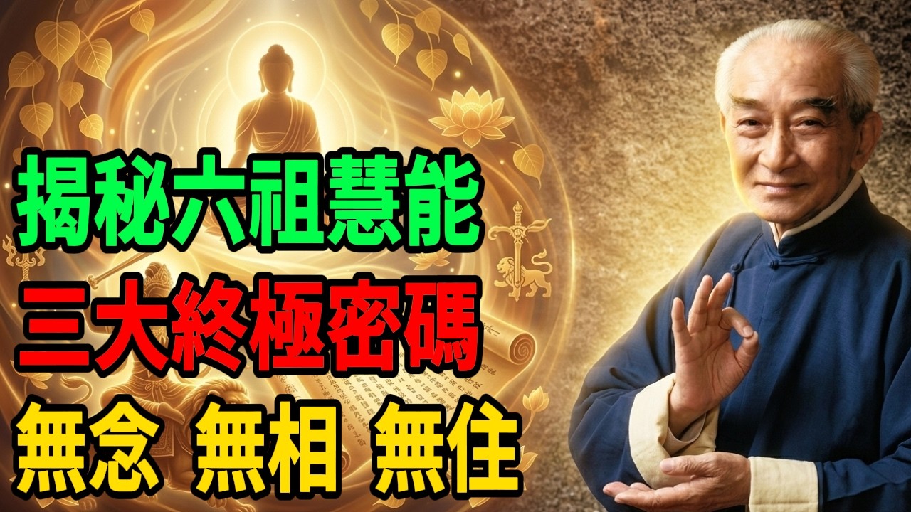 南懷瑾：揭秘六祖慧能三大終極密碼「無念、無相、無住」。#南懷瑾 #佛學 #因果 #佛學 #佛法智慧 #佛教文化 #佛教 #佛家 #佛法 #佛學知識 #修心修行 #南無阿彌陀佛