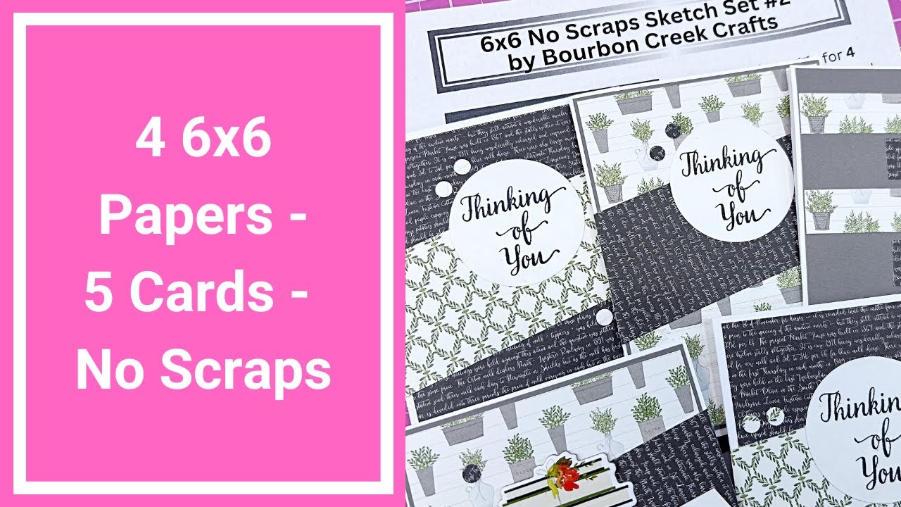 No Scraps Cardmaking - 6x6 Paper Busting - No Scraps Sketch Set 2 - Stressfree Cards Process Video
