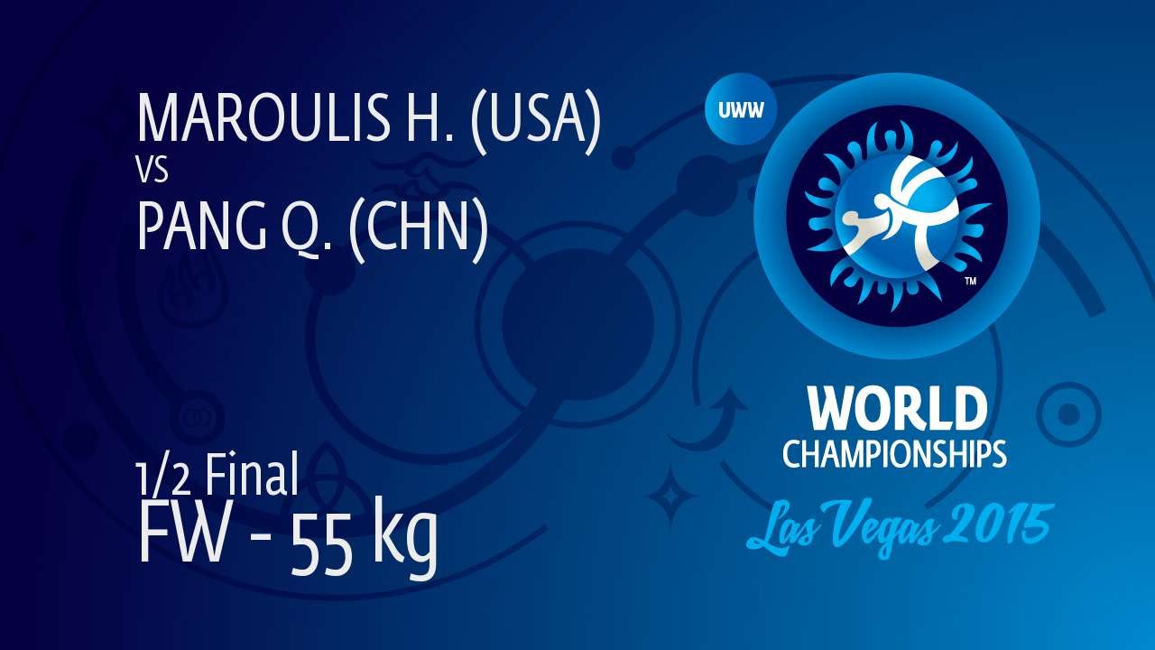 1/2 FW - 55 kg: H. MAROULIS (USA) df. Q. PANG (CHN), 5-0