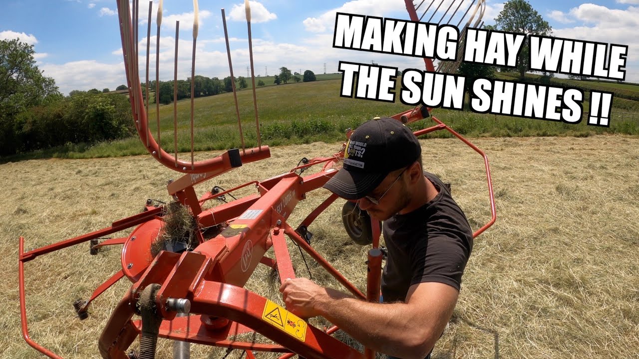 TEDDING HAY WITH THE 7710 AND LELY LOTUS 300