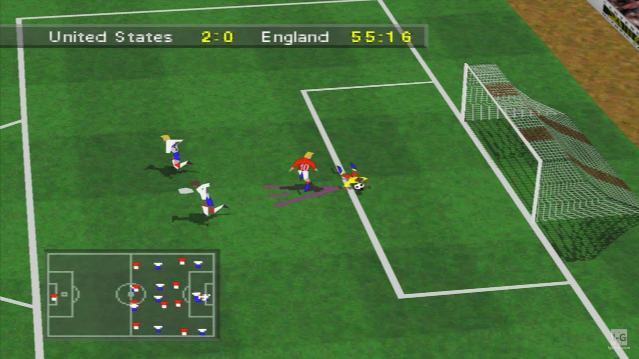 Olympic Soccer - PS1 Gameplay (4K60fps)