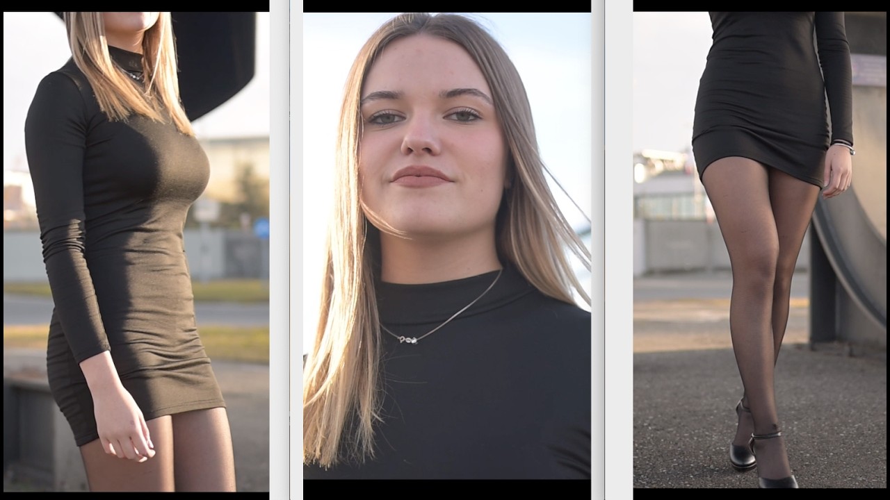 GLAMOUR MODELING FILM : Pantyhose, Tights, Mini Dress, 20Denier (4K)